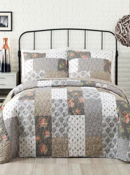 Floribunda Grey Comforters & Quilts Women Floribunda Quilt Jessica Simpson Trusted